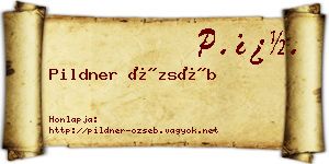 Pildner Özséb névjegykártya